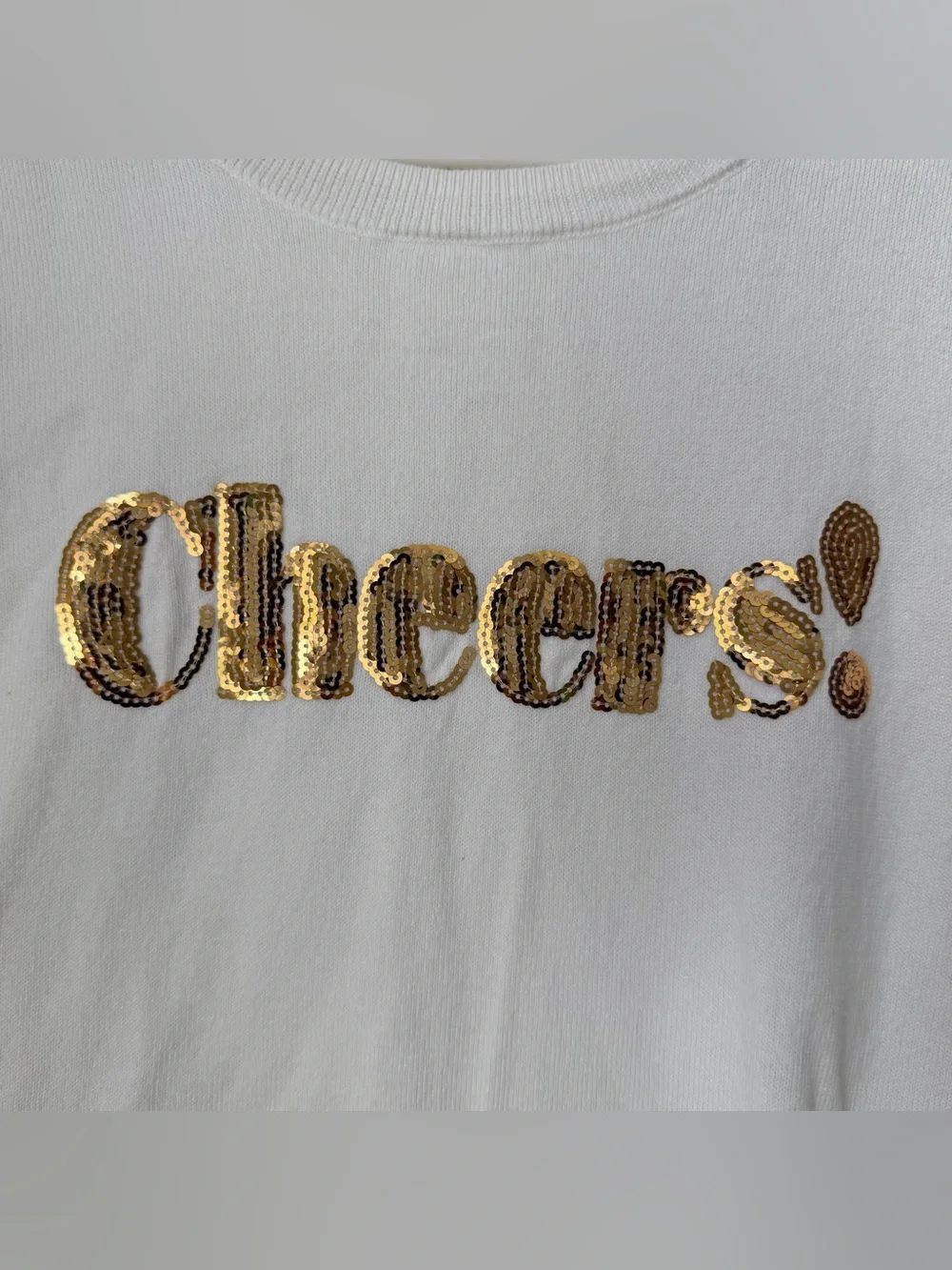 J. Crew Cheers! Teddie Sweater Medium Crew Neck Holiday Top